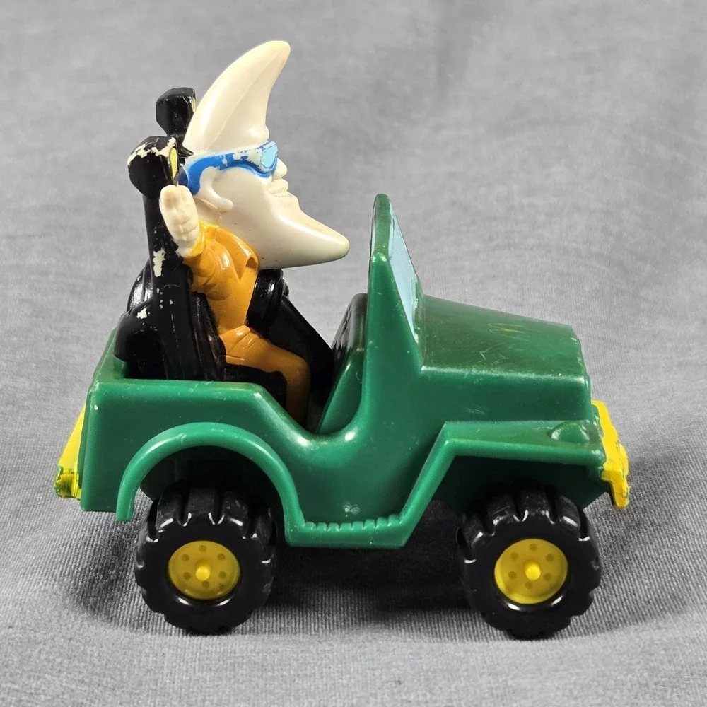 Vintage 1988‎ McDonald's Mac Tonight Moon Man in Green Jeep Retro Happy Meal Toy